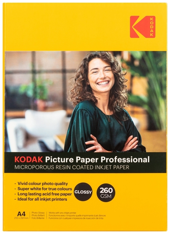 Фотобумага Kodak KPGA420 для струйной печати A4 Inkjet Paper Glossy 260 gsm 20 листов(483836)