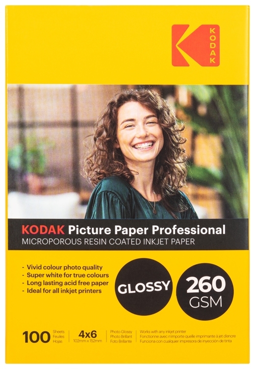 Фотобумага Kodak KPG46260 для струйной печати 4x6 Inkjet Paper Glossy 260 gsm 100 листов(483805)